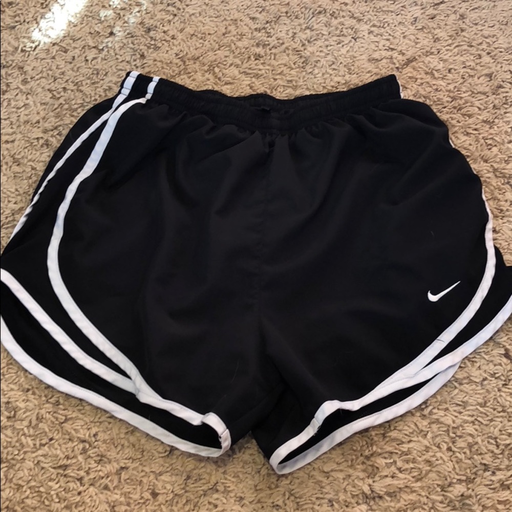 Black and white nike shorts